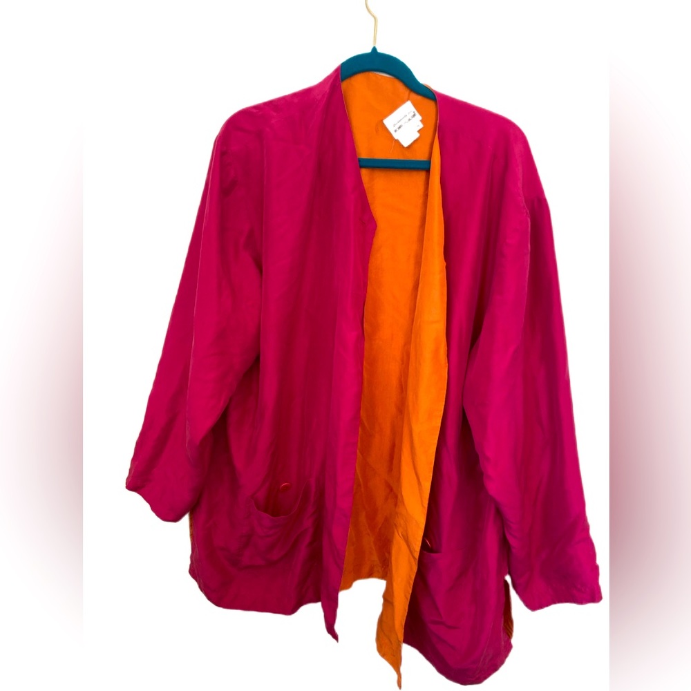 2 piece reversible silk top